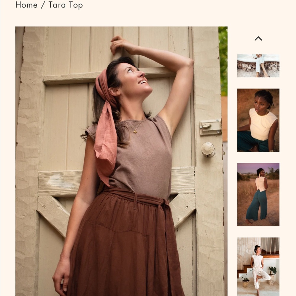 Brown Sleeveless Tank Top with Flowy Silhouette